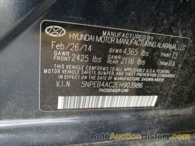 HYUNDAI SONATA GLS, 5NPEB4AC2EH903986