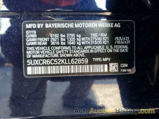 BMW X5 XDRIVE40I, 5UXCR6C52KLL62859