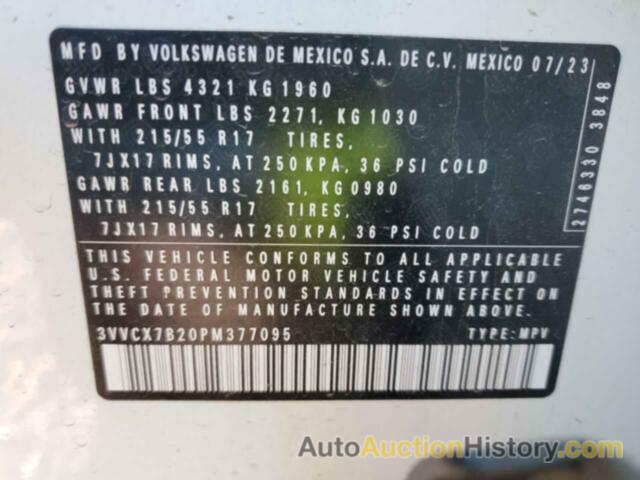 VOLKSWAGEN TAOS S S, 3VVCX7B20PM377095