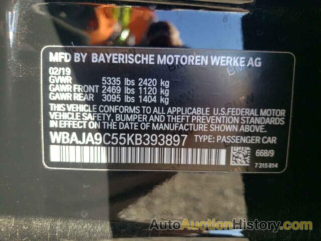 BMW 5 SERIES, WBAJA9C55KB393897