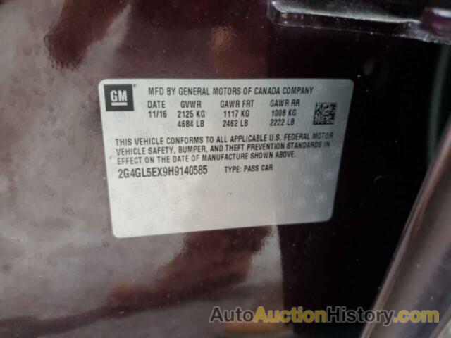 BUICK REGAL SPORT TOURING, 2G4GL5EX9H9140585