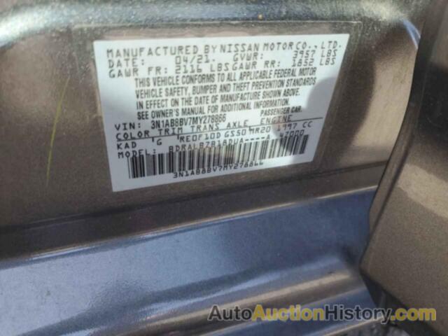 NISSAN SENTRA S, 3N1AB8BV7MY278866