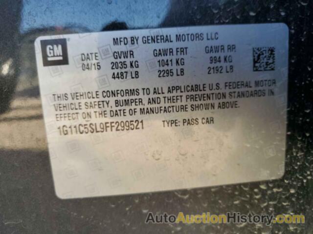 CHEVROLET MALIBU 1LT, 1G11C5SL9FF299521