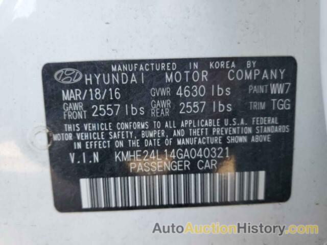 HYUNDAI SONATA HYBRID, KMHE24L14GA040321