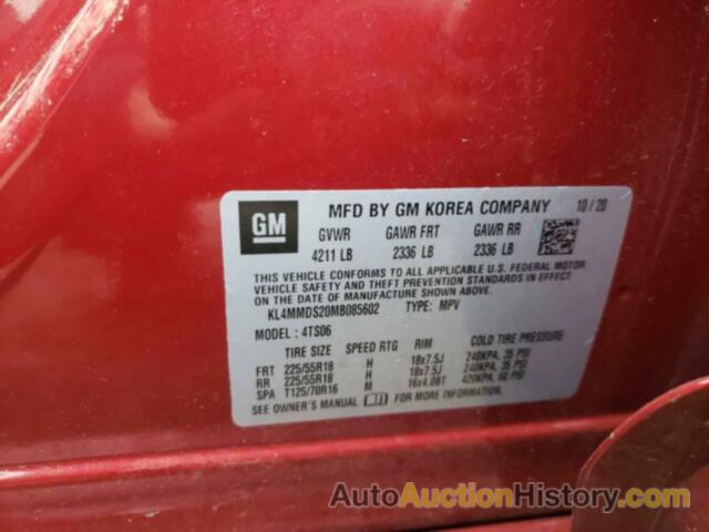 BUICK ENCORE SELECT, KL4MMDS20MB085602