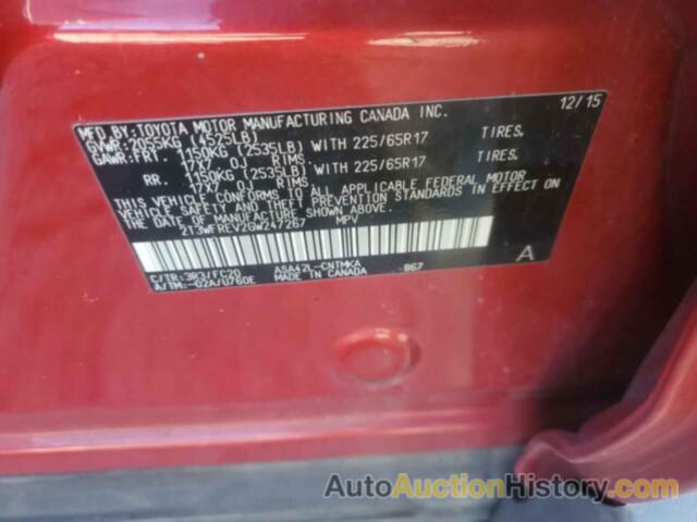 TOYOTA RAV4 XLE, 2T3WFREV2GW247267