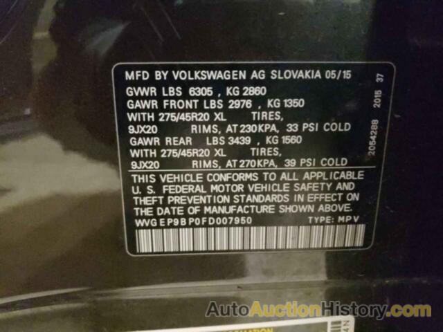 VOLKSWAGEN TOUAREG V6 TDI, WVGEP9BP0FD007950