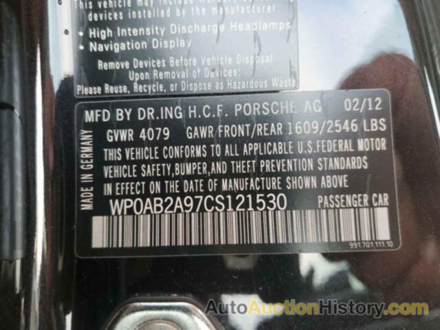PORSCHE 911 CARRERA S, WP0AB2A97CS121530