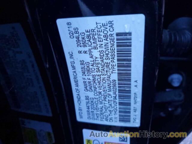 HONDA ACCORD TOURING, 1HGCV2F94JA025609