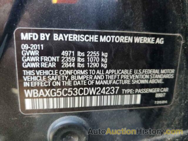 BMW 5 SERIES I, WBAXG5C53CDW24237