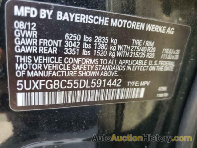 BMW X6 XDRIVE50I, 5UXFG8C55DL591442