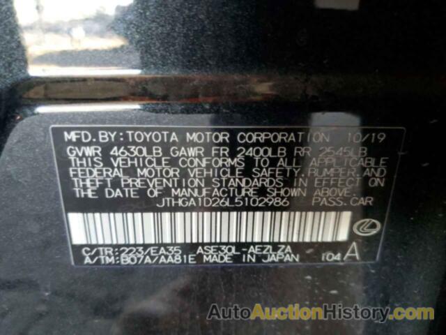 LEXUS IS 300 F-SPORT, JTHGA1D26L5102986