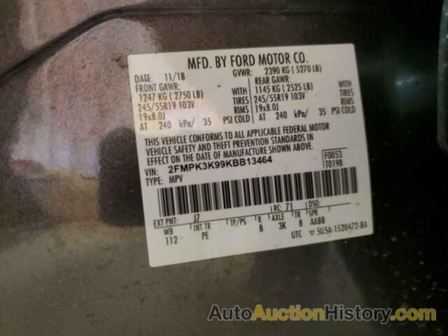 FORD EDGE TITANIUM, 2FMPK3K99KBB13464