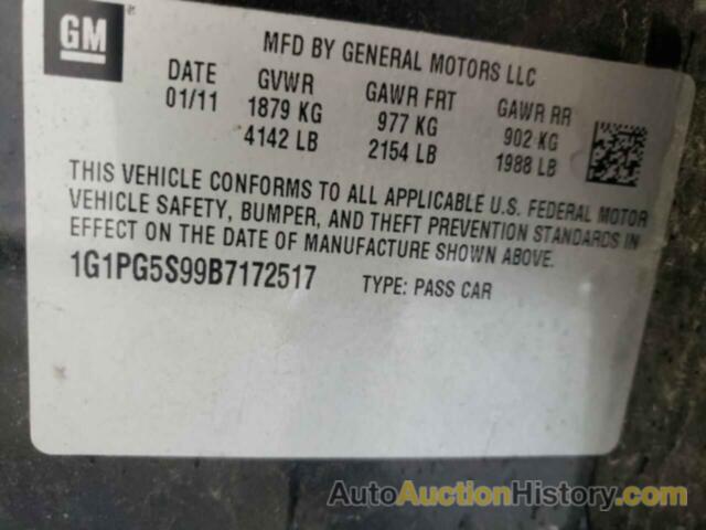 CHEVROLET CRUZE LT, 1G1PG5S99B7172517