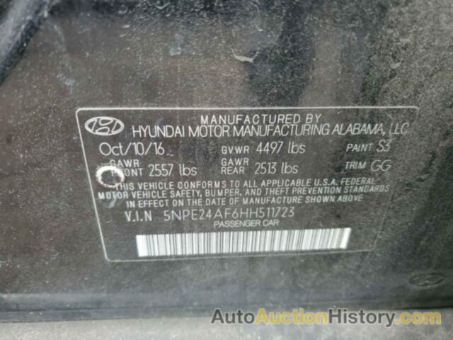 HYUNDAI SONATA SE, 5NPE24AF6HH511723