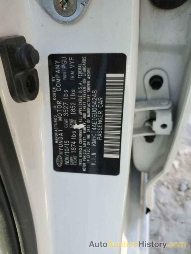 HYUNDAI ACCENT SE, KMHCT4AE1GU054248