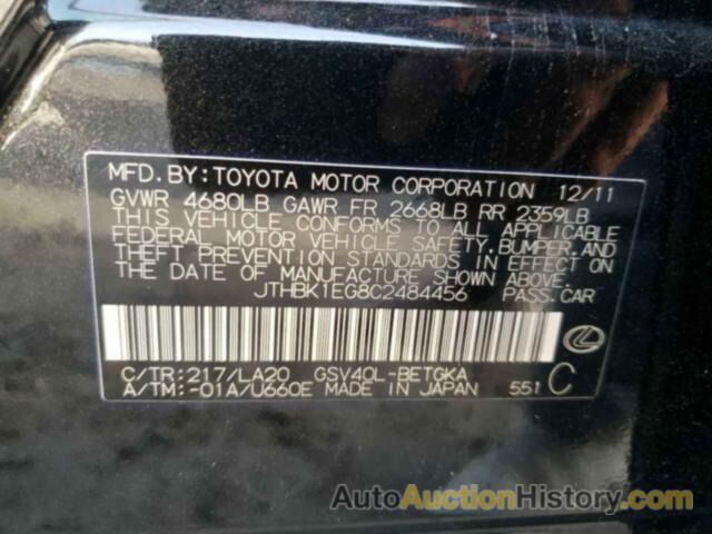 LEXUS ES350 350, JTHBK1EG8C2484456