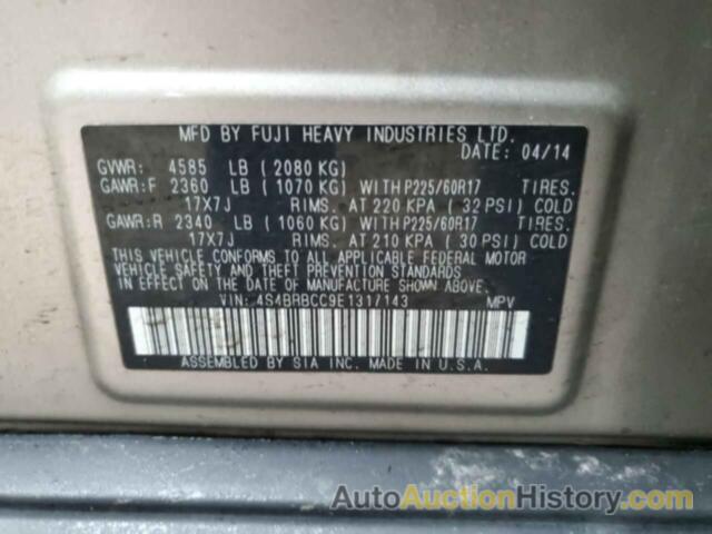 SUBARU OUTBACK 2.5I PREMIUM, 4S4BRBCC9E1317143