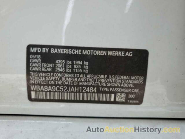 BMW 3 SERIES I, WBA8A9C52JAH12484