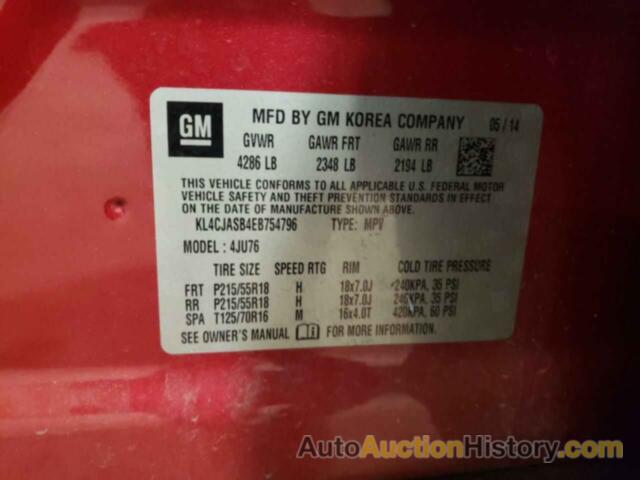 BUICK ENCORE, KL4CJASB4EB754796