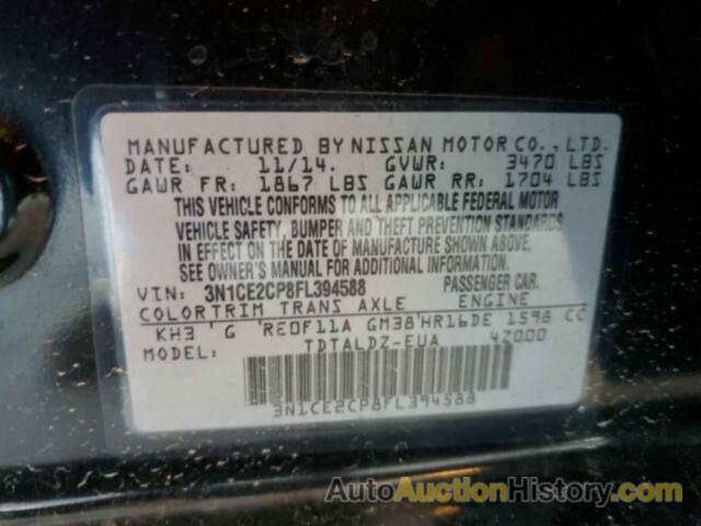 NISSAN VERSA S, 3N1CE2CP8FL394588