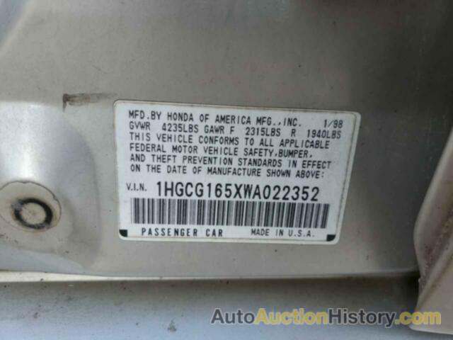 HONDA ACCORD EX, 1HGCG165XWA022352