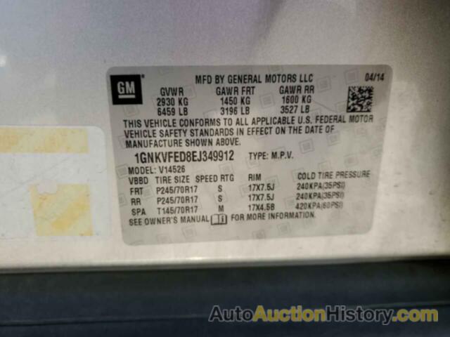 CHEVROLET TRAVERSE LS, 1GNKVFED8EJ349912