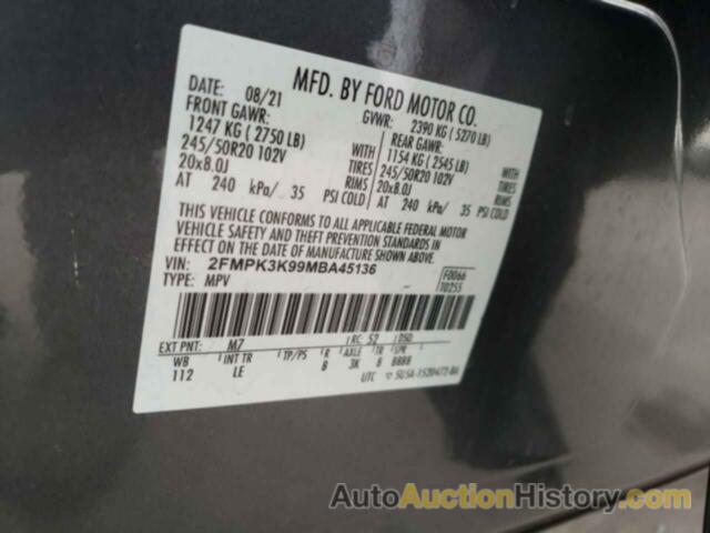 FORD EDGE TITANIUM, 2FMPK3K99MBA45136