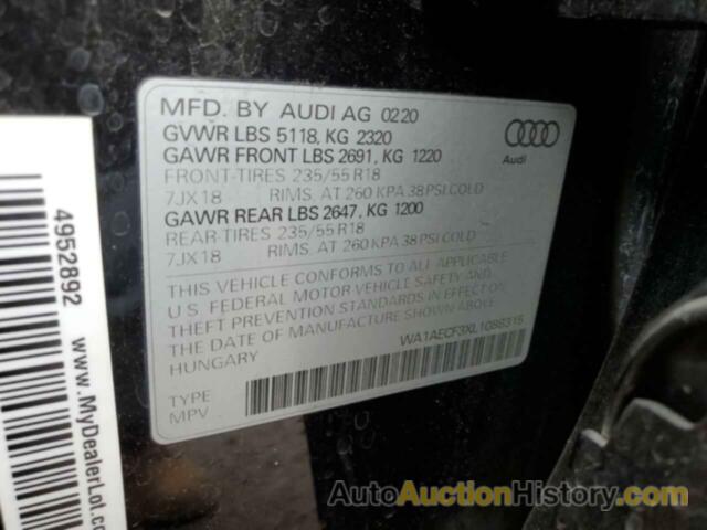 AUDI Q3 PREMIUM, WA1AECF3XL1088315