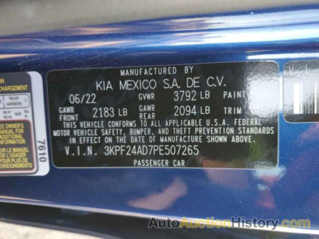 KIA FORTE LX, 3KPF24AD7PE507265