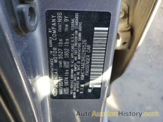 HYUNDAI ACCENT SE, KMHCT4AE3HU289526