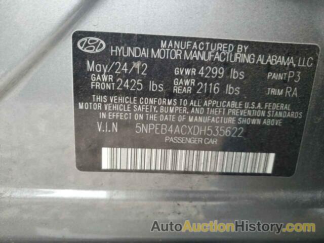 HYUNDAI SONATA GLS, 5NPEB4ACXDH535622