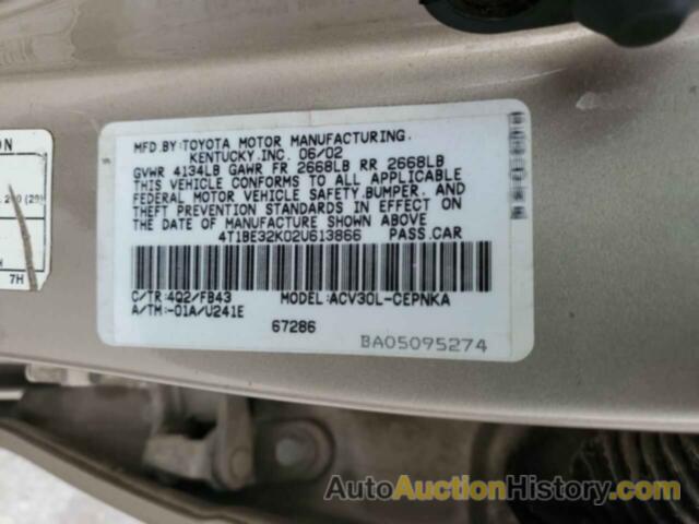 TOYOTA CAMRY LE, 4T1BE32K02U613866