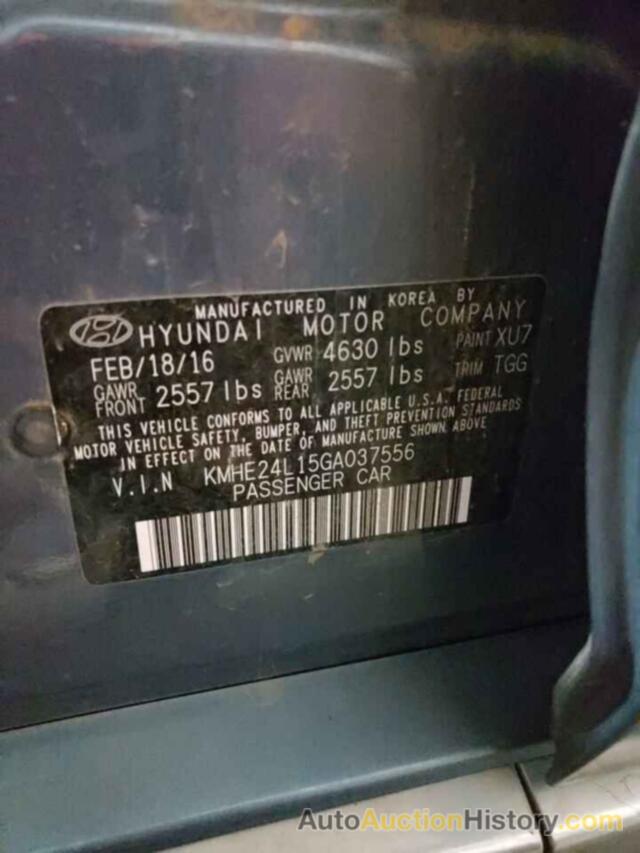 HYUNDAI SONATA HYBRID, KMHE24L15GA037556