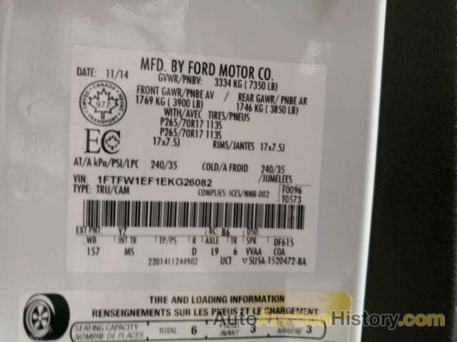 FORD F-150 SUPERCREW, 1FTFW1EF1EKG26082