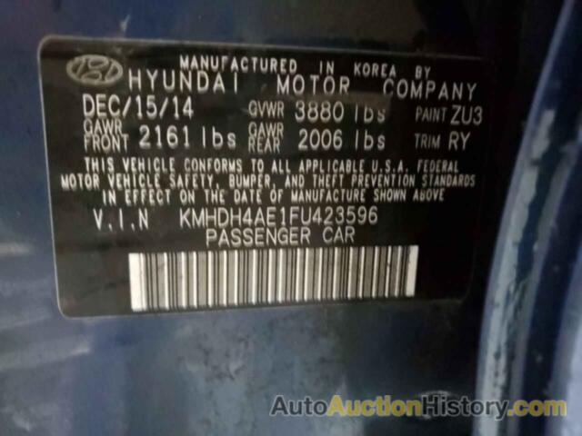 HYUNDAI ELANTRA SE, KMHDH4AE1FU423596