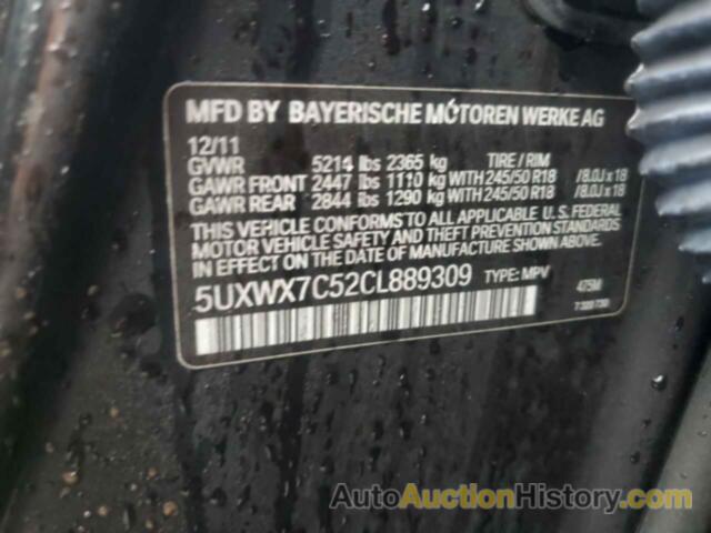 BMW X3 XDRIVE35I, 5UXWX7C52CL889309