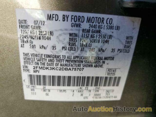 FORD EDGE LIMITED, 2FMDK3KC2DBA75707