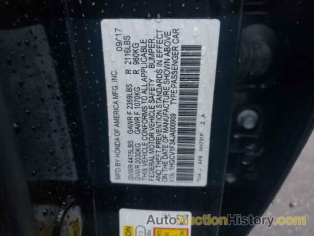 HONDA ACCORD SPORT, 1HGCV1F34JA000909