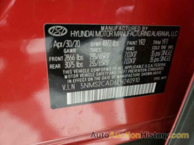 HYUNDAI SANTA FE SE, 5NMS2CAD6LH240910