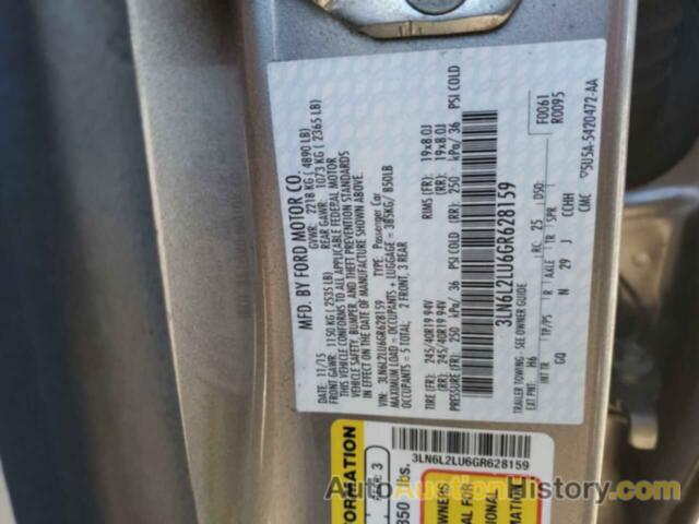 LINCOLN MKZ HYBRID, 3LN6L2LU6GR628159