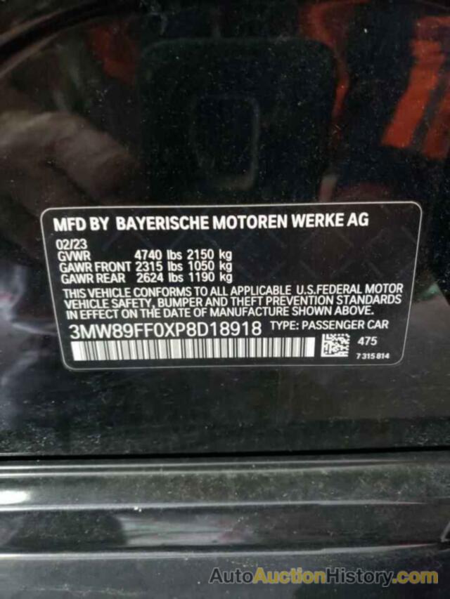 BMW 3 SERIES, 3MW89FF0XP8D18918