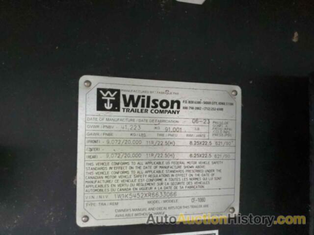 WILSON TRAILER, 1W1K5452XR6633066