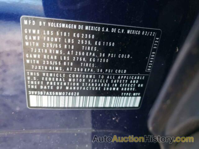 VOLKSWAGEN TIGUAN SE, 3VV3B7AX5NM074628