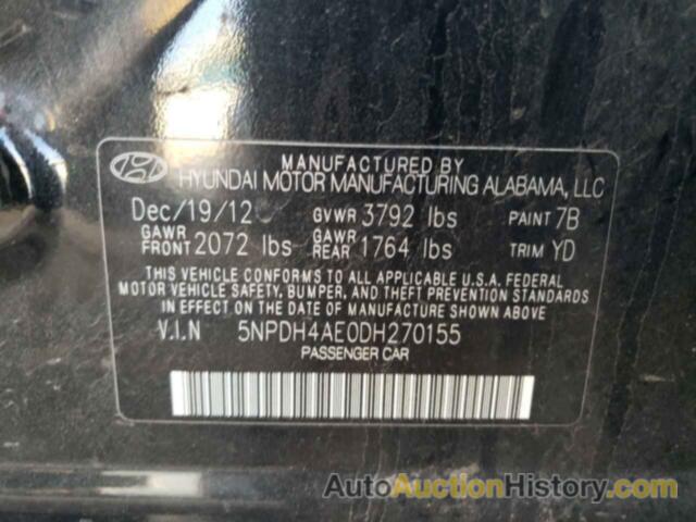 HYUNDAI ELANTRA GLS, 5NPDH4AE0DH270155