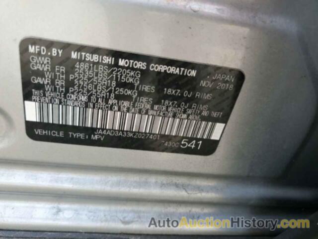 MITSUBISHI OUTLANDER SE, JA4AD3A33KZ027401