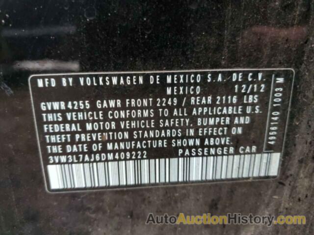 VOLKSWAGEN JETTA TDI, 3VW3L7AJ6DM409222