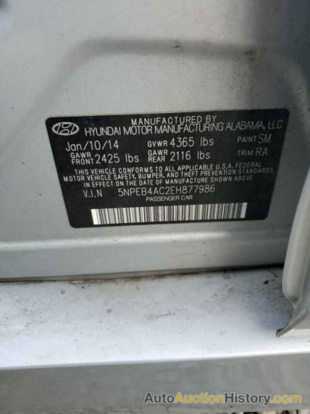 HYUNDAI SONATA GLS, 5NPEB4AC2EH877986