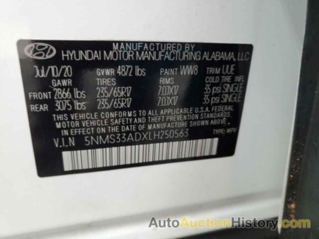 HYUNDAI SANTA FE SEL, 5NMS33ADXLH250563