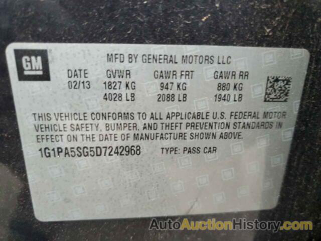 CHEVROLET CRUZE LS, 1G1PA5SG5D7242968